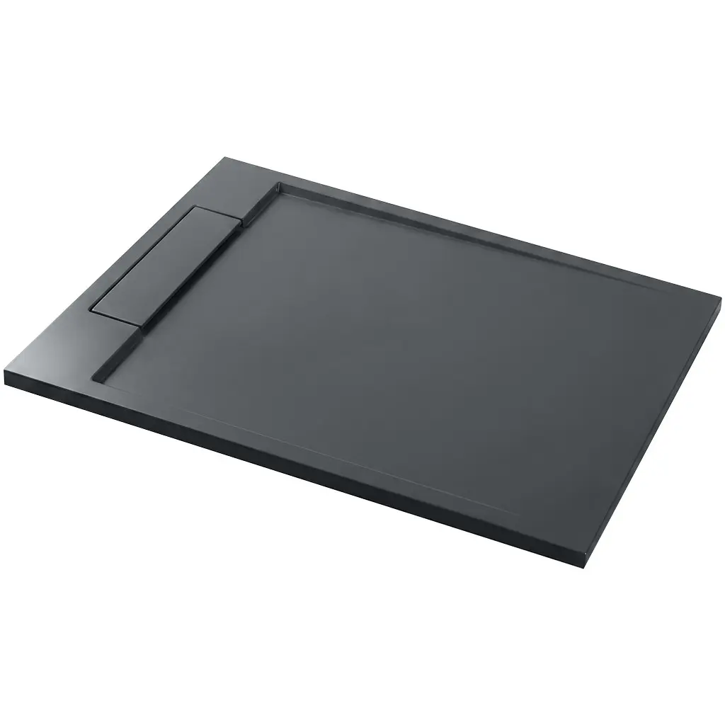 CERANO Sprchová vanička obdélníková Loro litý mramor tmavě šedá 120x90x3,5  CER-8050BD80372