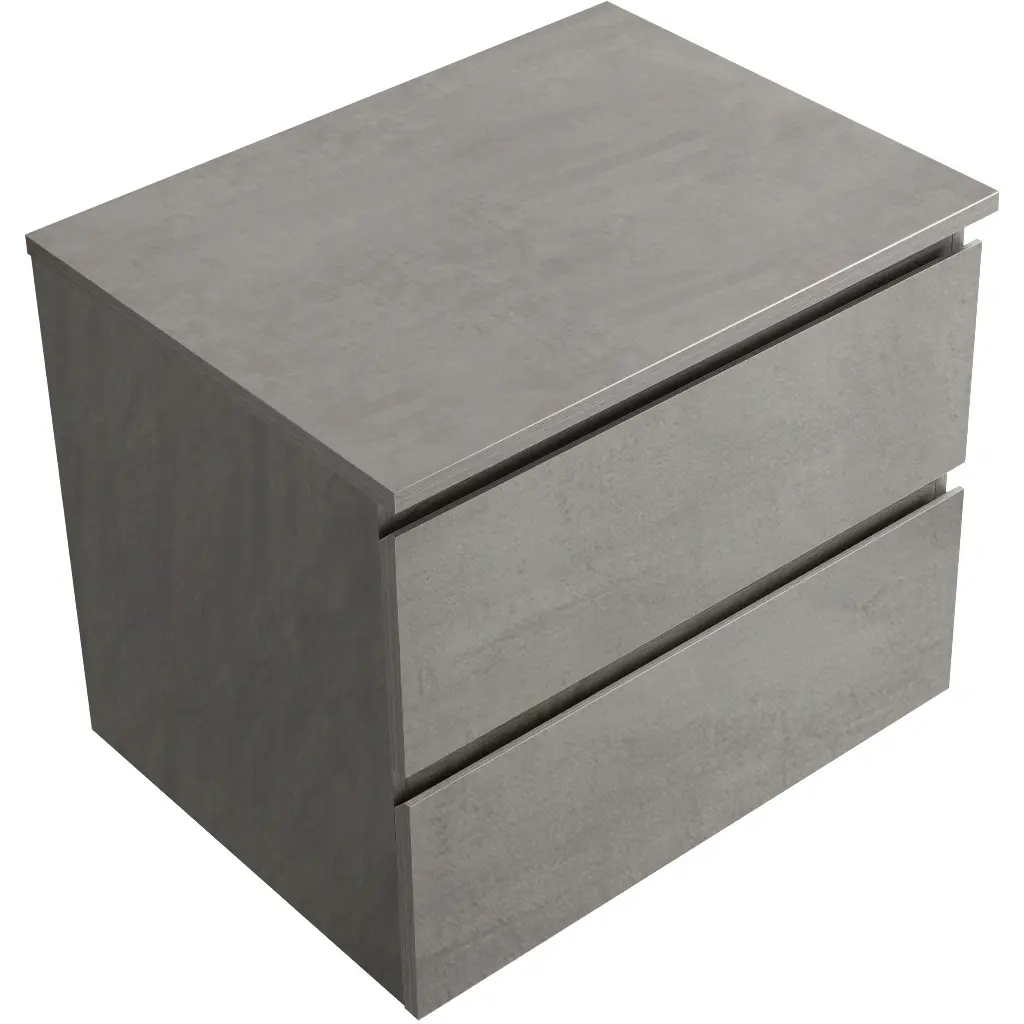 Koupelnová skříňka Carole - betonově šedá + deska pod umyvadlo Navira Slim - 18 mm - 60x49,8x46 cm