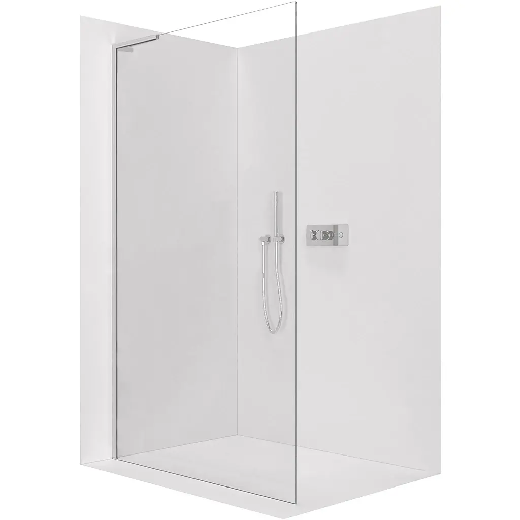 CERANO Sprchová zástěna Walk-in Onyx L-levá vzpěra 8 mm chrom, transparentní sklo 150x200  CER-8050BD881