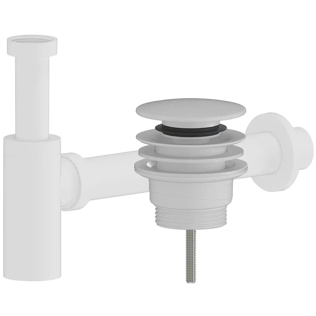 CERANO Sifon umyvadlový plast DN40/300 mm s výpustí click-clack univerzální plast bílá matná CER-978876