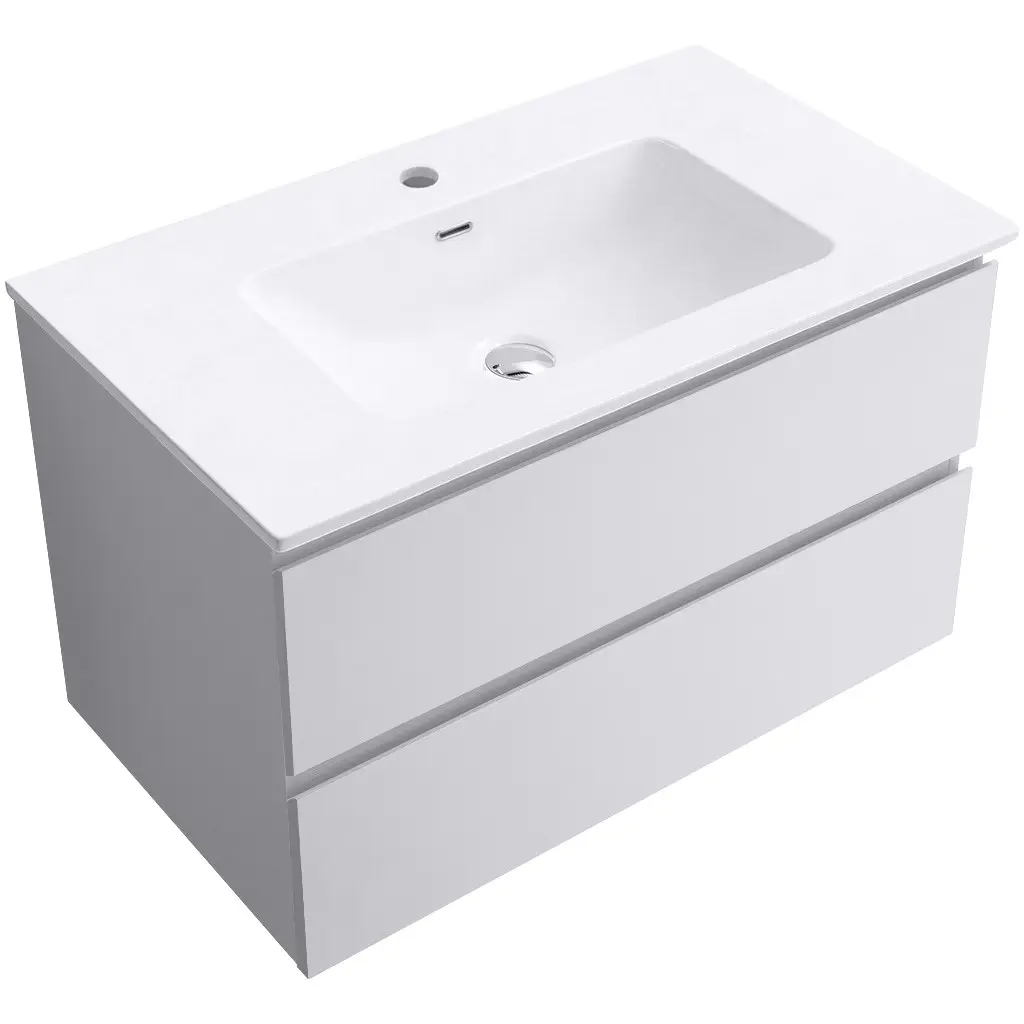 CERANO Koupelnová skříňka Carole bílá matná + keramické umyvadlo Novo bílá lesklá 101x49,5x46,5  CER-979864