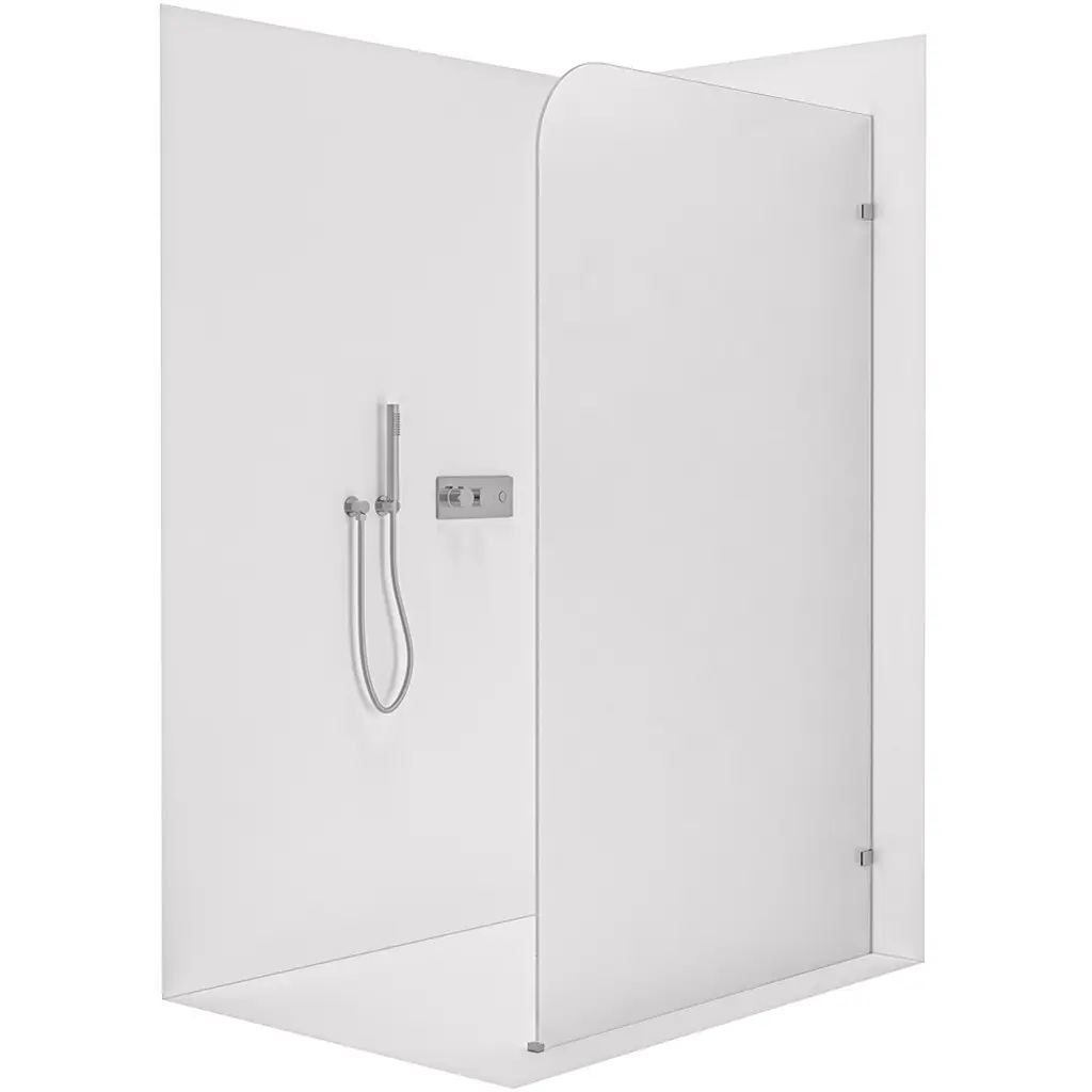 Sprchová zástěna Walk-in Orbis - Pravá - 8 mm - chrom, mléčné sklo - 70x200 cm