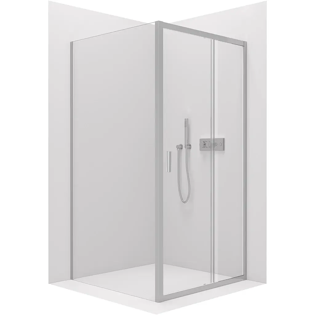 CERANO Sprchový kout Varone LINE L/P 6 mm chrom, transparentní sklo 130x100x195  posuvný CER-DY505-90-199