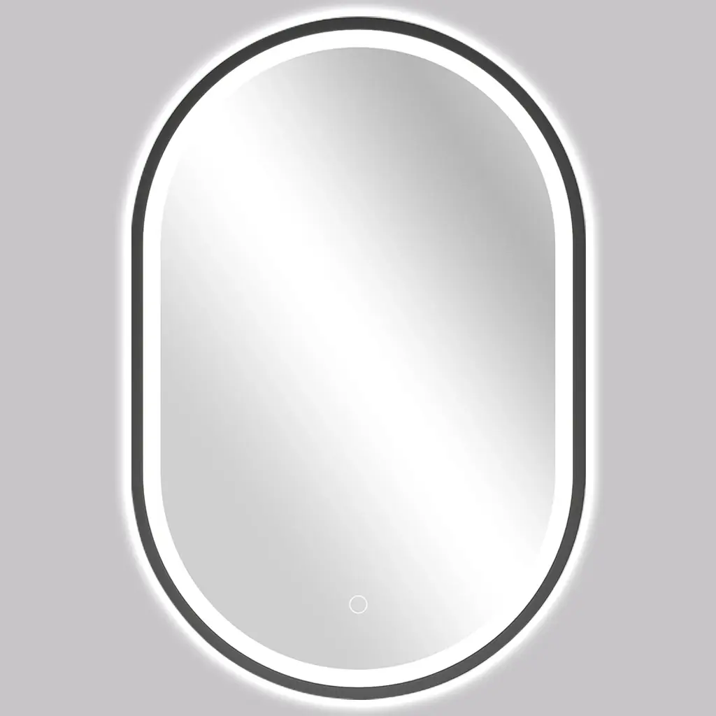 CERANO Koupelnové LED zrcadlo Alto, kovový rám černá matná 40x60  CER-NT8144G-40X60