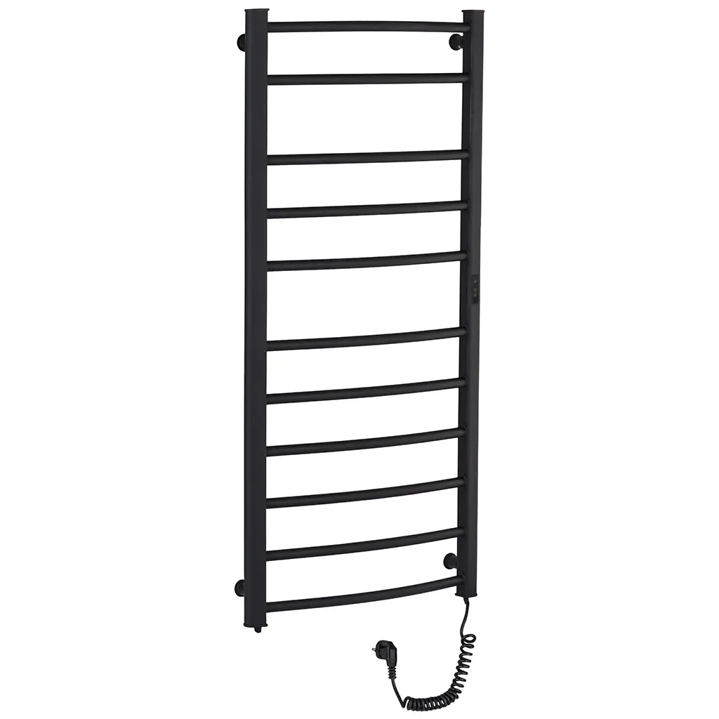 CERANO Elektrický sušák ručníků Luca, s displejem 187 W černá matná 1160x550 mm LIV-EG-11-55-D