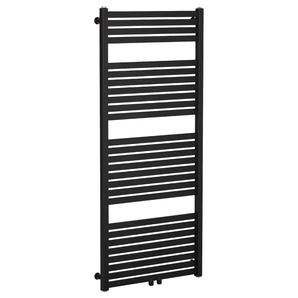 CERANO Koupelnový radiátor Vincenzo středové připojení 50mm/boční 600W černá matná 1340x600 mm LIV-WB-27-65H