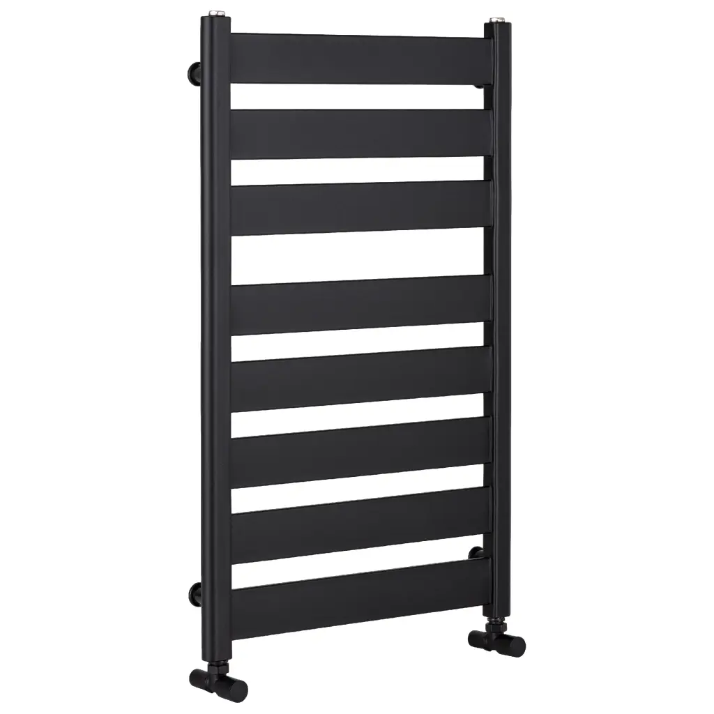 Koupelnový radiátor Marco - boční připojení - 698W - černá matná - 920x550 mm