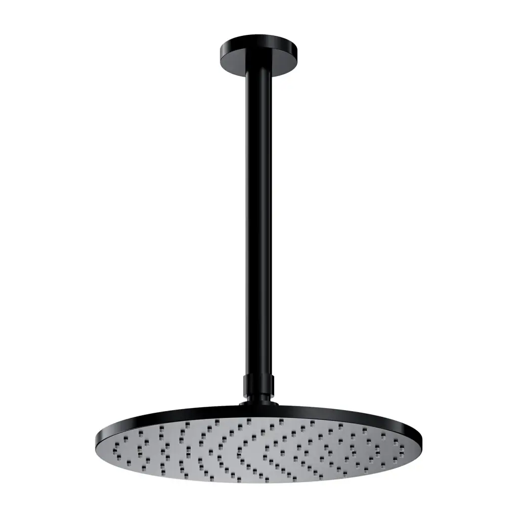 OMNIRES SLIMLINE dešťová hlavice se stropním ramenem, černý polomat WSSET1BL