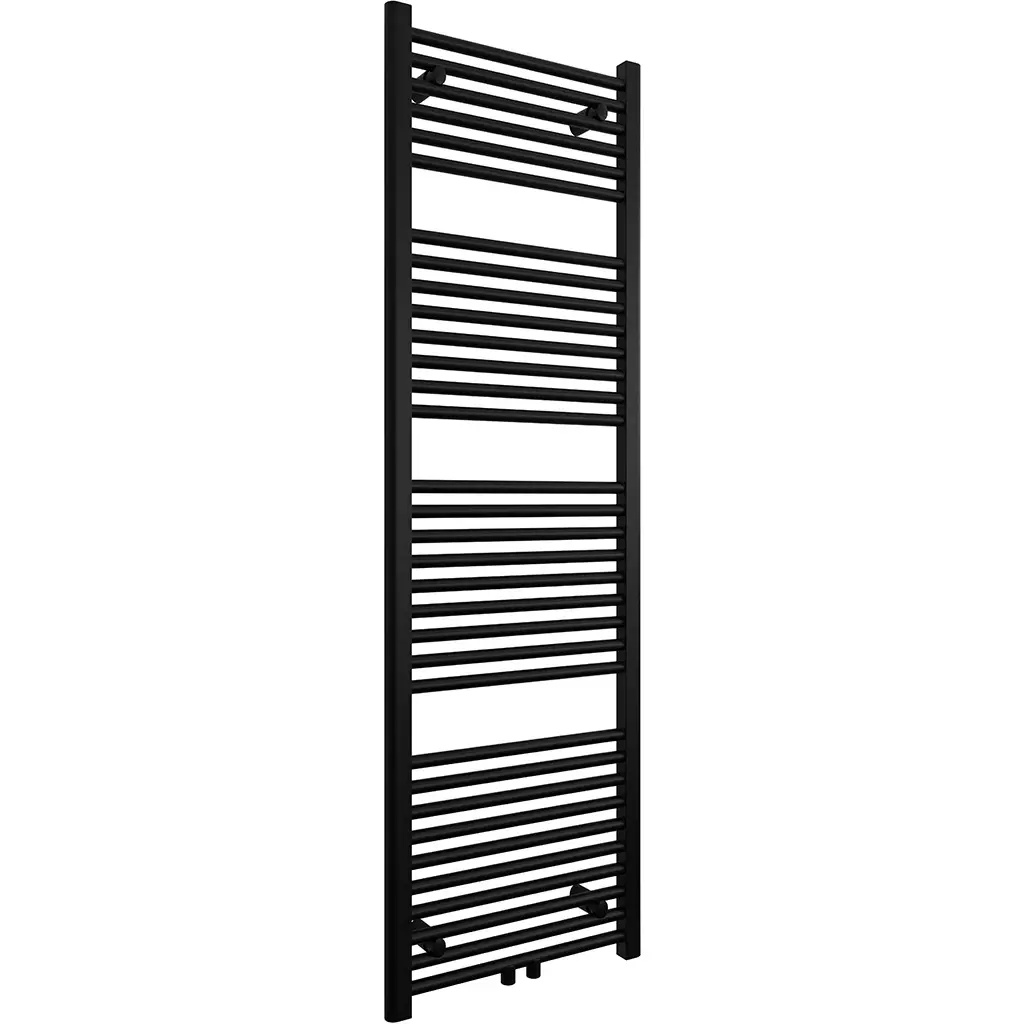 Koupelnový radiátor Lincoln - středové připojení 50mm/boční - 484W - černá matná - 1600x500 mm