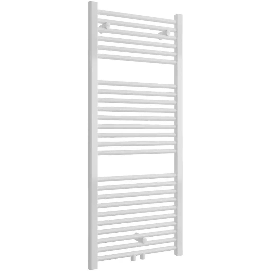 Koupelnový radiátor Lincoln - středové připojení 50mm/boční - 366W - bílá lesklá - 1200x500 mm