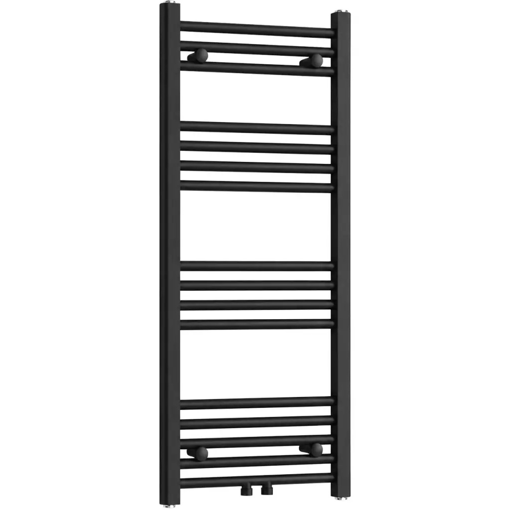 Koupelnový radiátor Benito - středové připojení 50mm/boční - 343 W - černá matná - 1000x450 mm