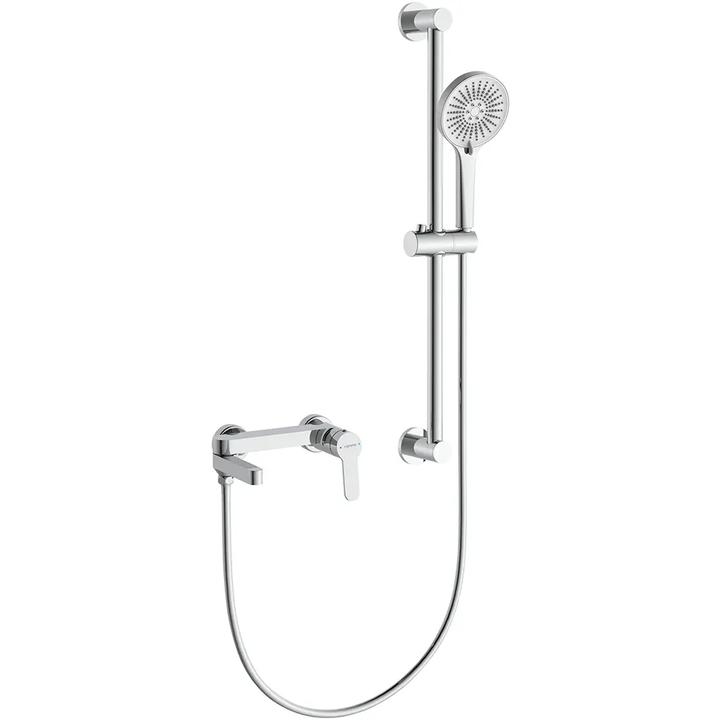 CERANO Vanová nástěnná baterie Velea s příslušenstvím chrom CER-605269