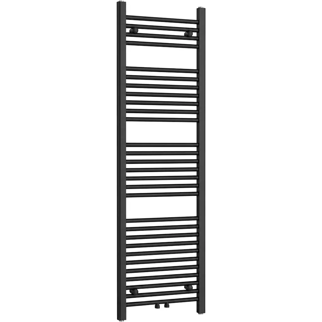 Koupelnový radiátor Benito - středové připojení 50mm/boční - 583 W - černá matná - 1500x450 mm