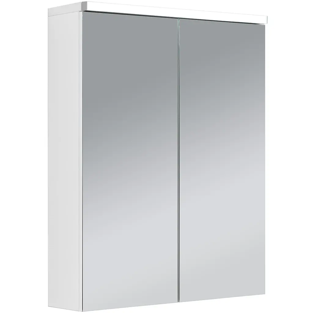 CERANO Koupelnová zrcadlová skříňka s LED osvětlením Avia bílá matná 55x70x16,5  CER-661888