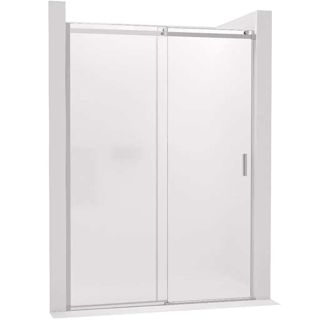CERANO Sprchové posuvné dveře Santoro levá 6 mm chrom, mléčné sklo 130x195  CER-662011