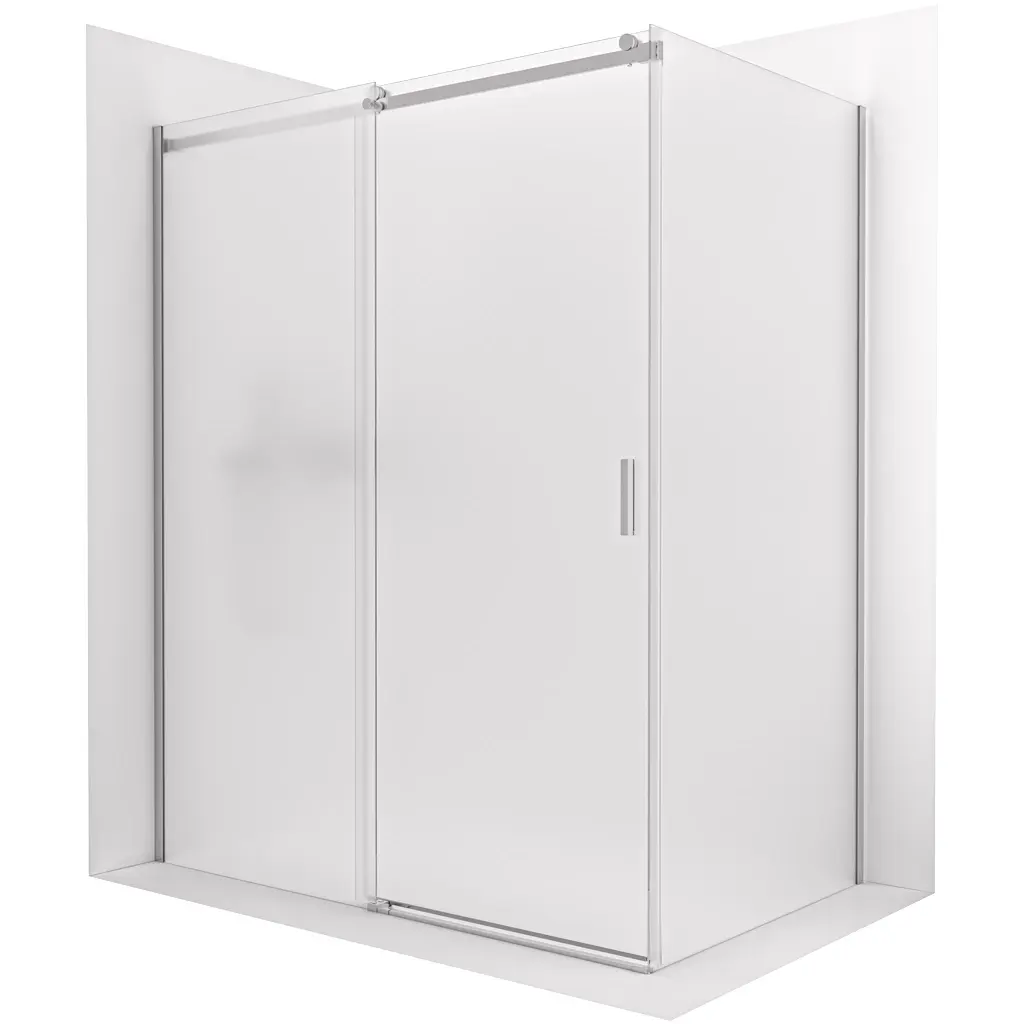 CERANO Sprchový kout Santoro levá 6 mm chrom, mléčné sklo 120x70  posuvný CER-665707