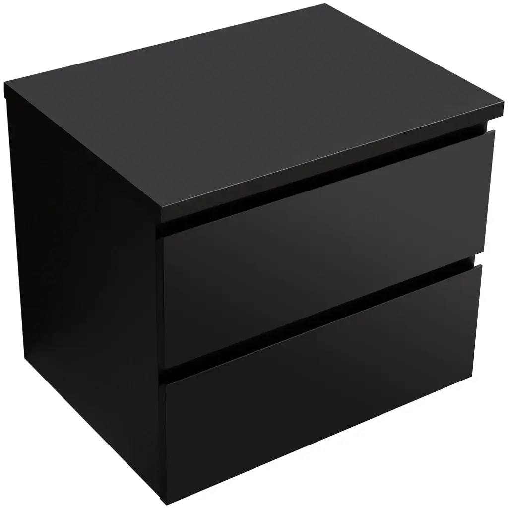 Koupelnová skříňka Carole - černá matná + deska pod umyvadlo Navira Pro - 36 mm - 70x51,6x46 cm - 668297
