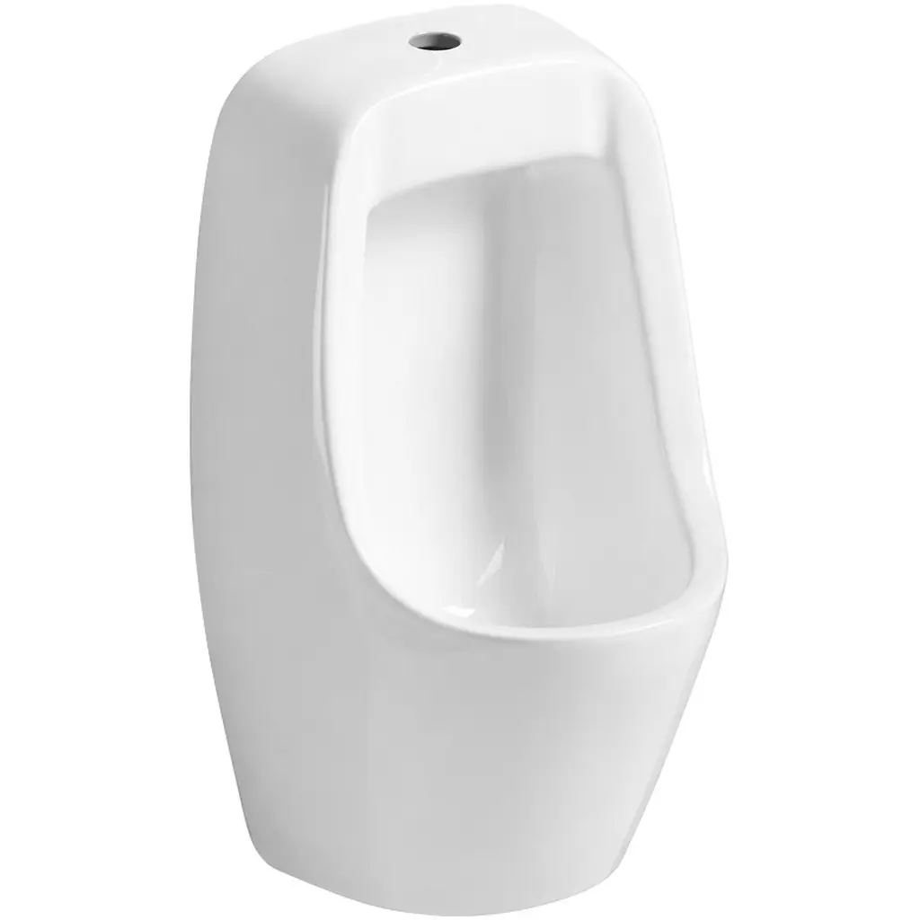 CERANO Pisoár závěsný Vulcan včetně tlačného ventilu bílá lesklá 48x29 CER-680386