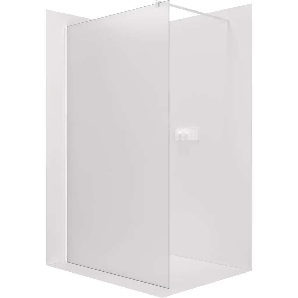 CERANO Sprchová zástěna Walk-in Onyx Round L/P 8 mm kulatá vzpěra bílá matná, mléčné sklo 60x200  CER-8050BD252