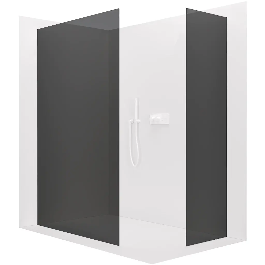 CERANO Sprchová zástěna Walk-in Crystal T L/P 8 mm bezvzpěrový systém bílá matná, grafitové sklo 120x50x200 CER-8050BD5257