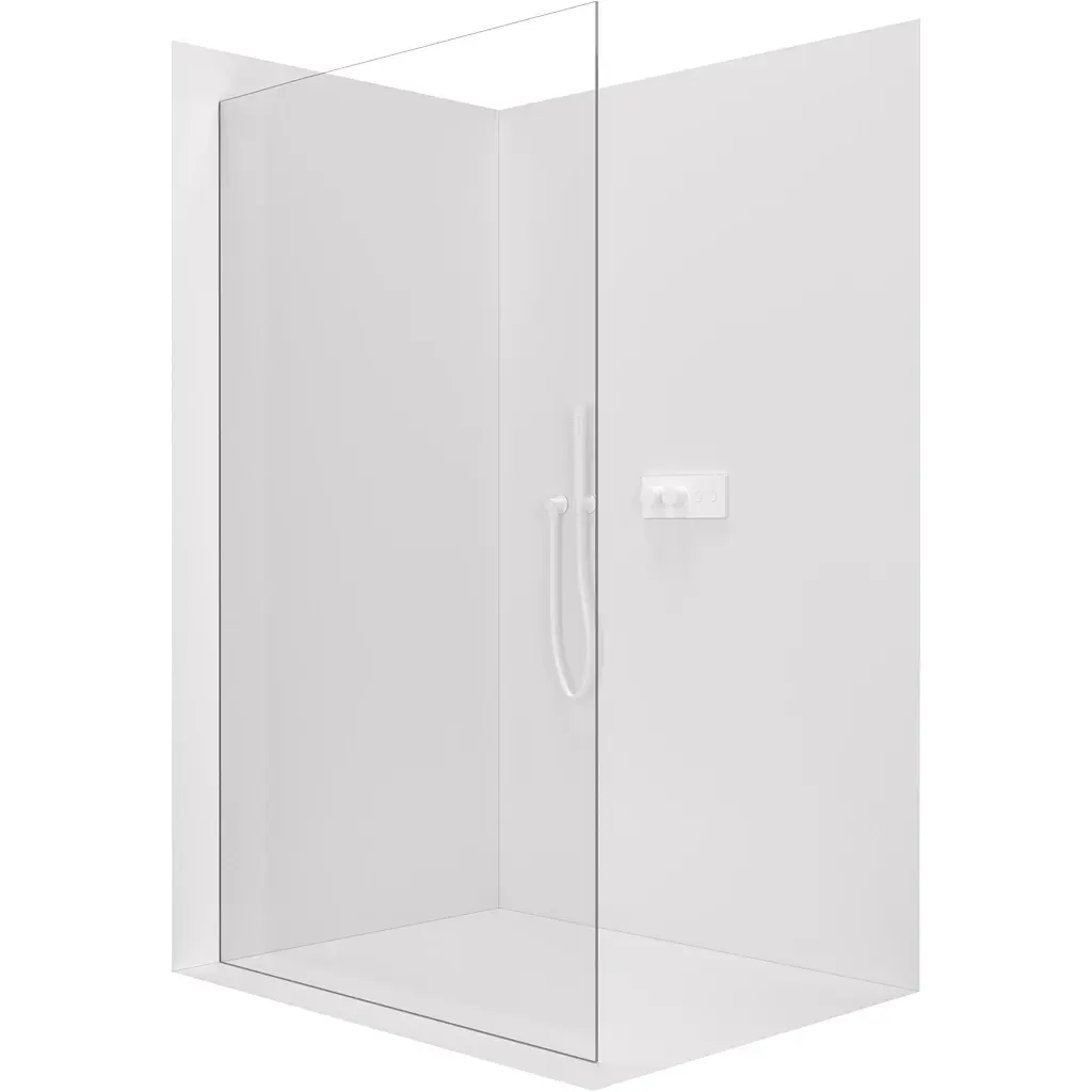 CERANO Sprchová zástěna Walk-in Crystal L/P 8 mm bezvzpěrový systém bílá matná, transparentní sklo 120x200 CER-8050BD6652