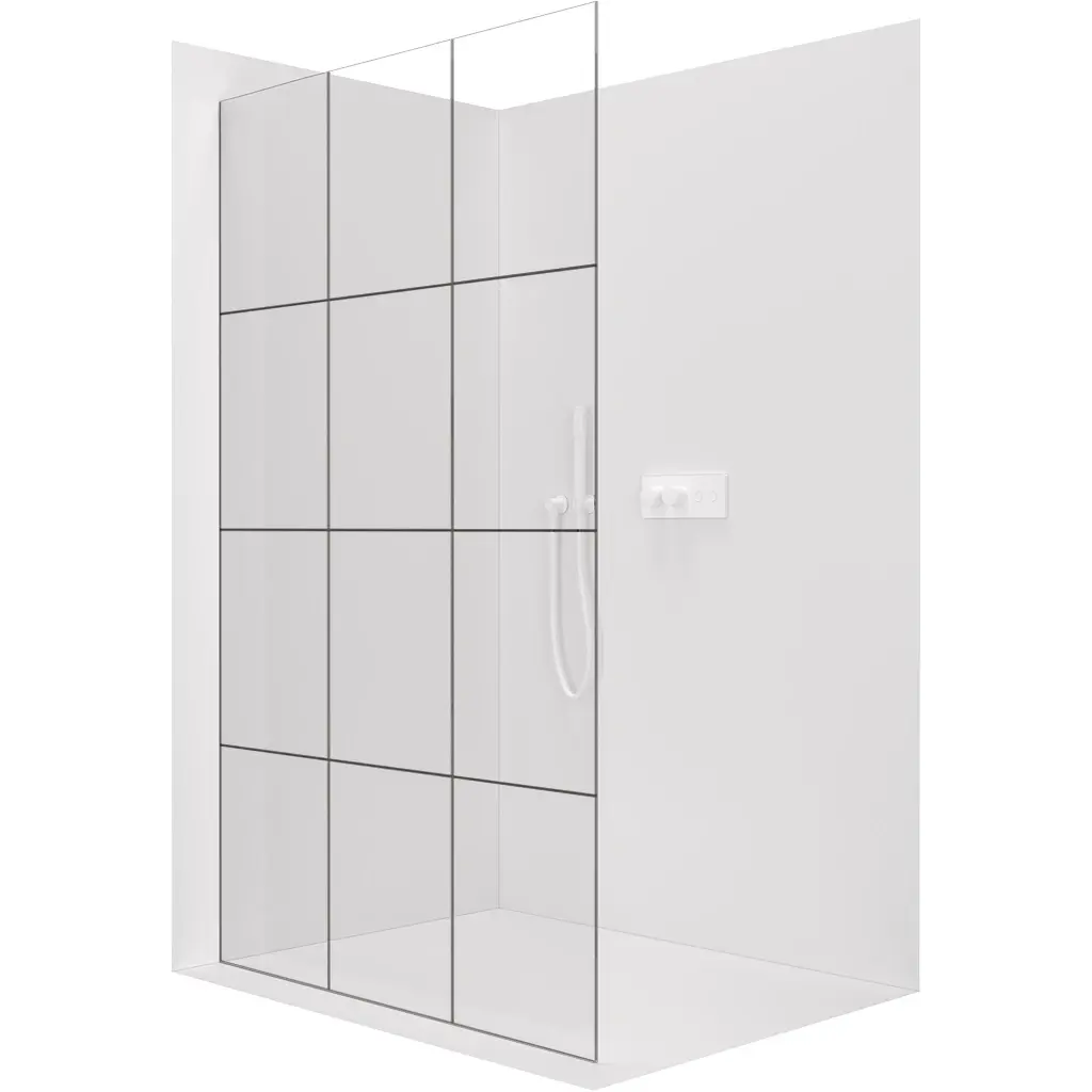 CERANO Sprchová zástěna Walk-in Crystal L/P 8 mm bezvzpěrový systém bílá matná, industriální sklo 140x200  CER-8050BD6682