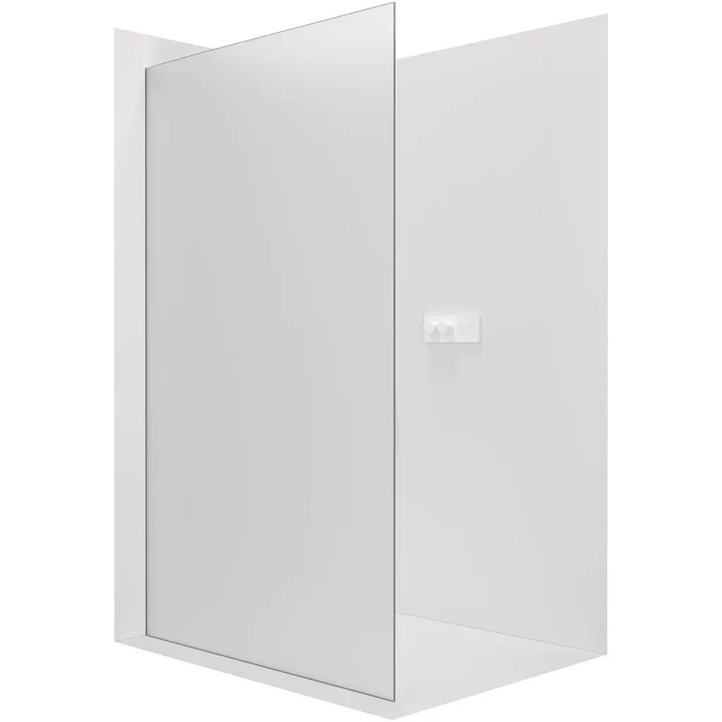 CERANO Sprchová zástěna Walk-in Crystal L/P 8 mm bezvzpěrový systém bílá matná, mléčné sklo 70x200  CER-8050BD6701