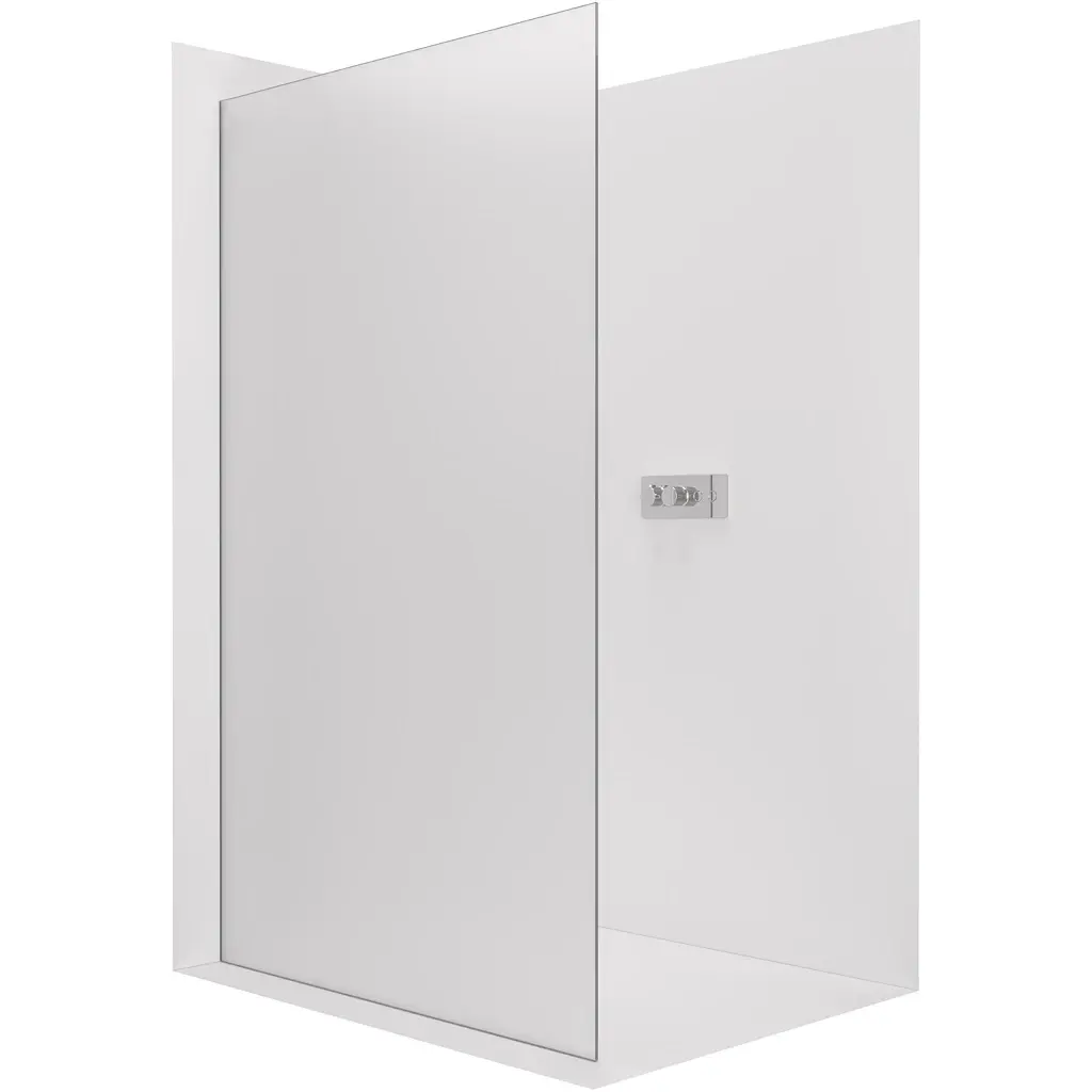 CERANO Sprchová zástěna Walk-in Crystal L/P 8 mm bezvzpěrový systém chrom, mléčné sklo 100x200  CER-8050BD6704