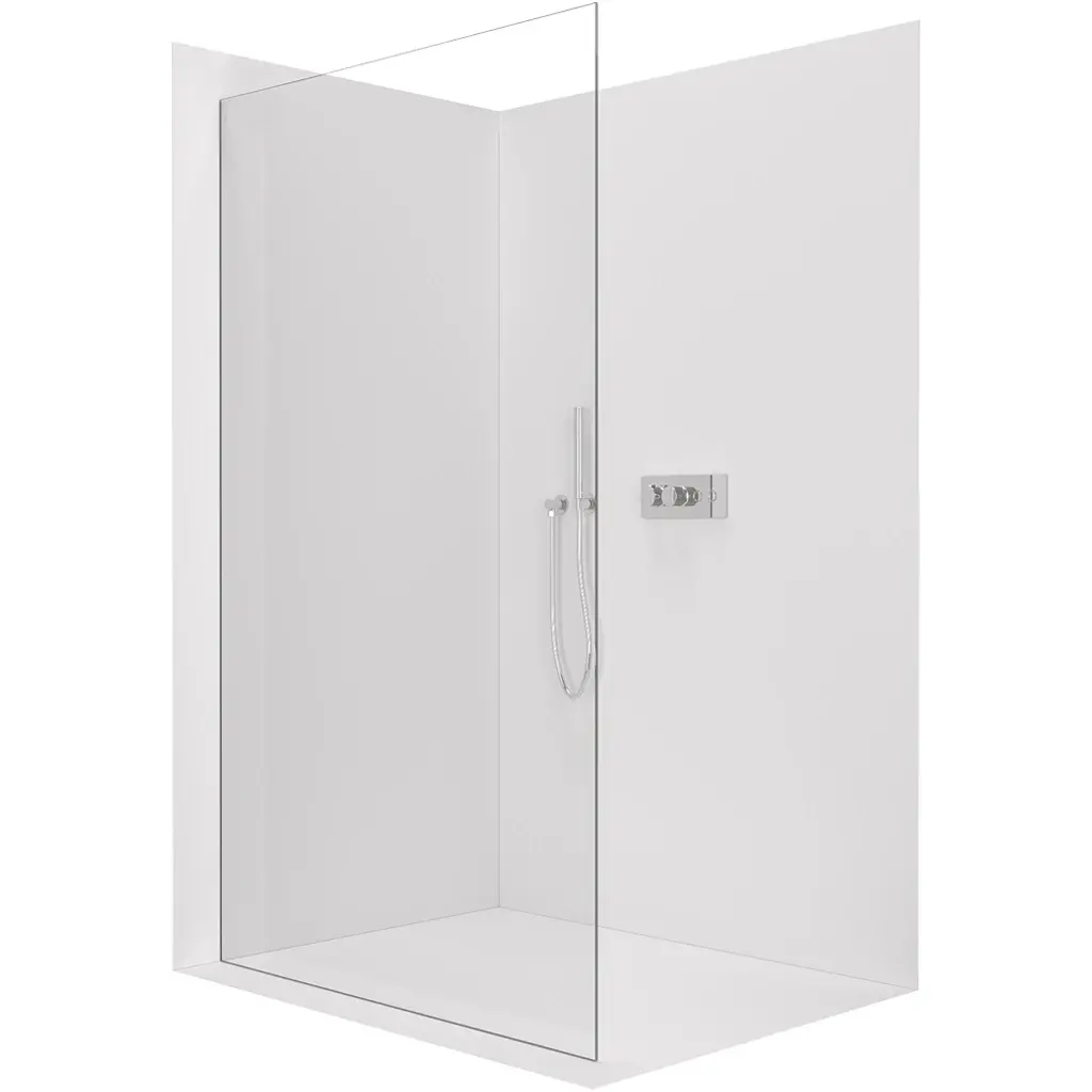 Sprchová zástěna Walk-in Crystal L/P - 8 mm - bezvzpěrový systém - chrom, transparentní sklo - 130x200 cm