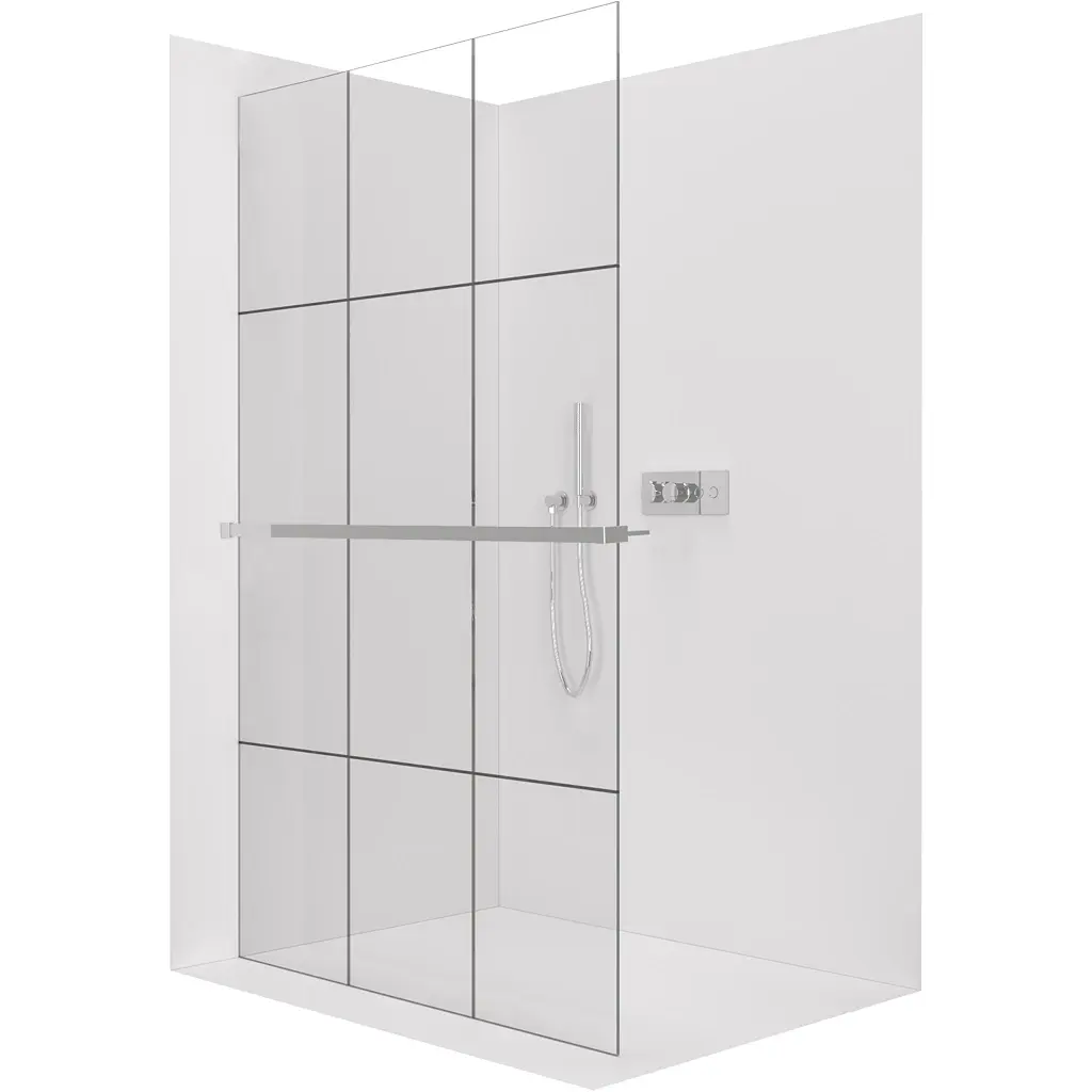 CERANO Sprchová zástěna Walk-in Crystal L/P 8 mm + polička/držák na ručníky bezvzpěrový systém chrom, industriální sklo 140x200  CER-8050BD6837