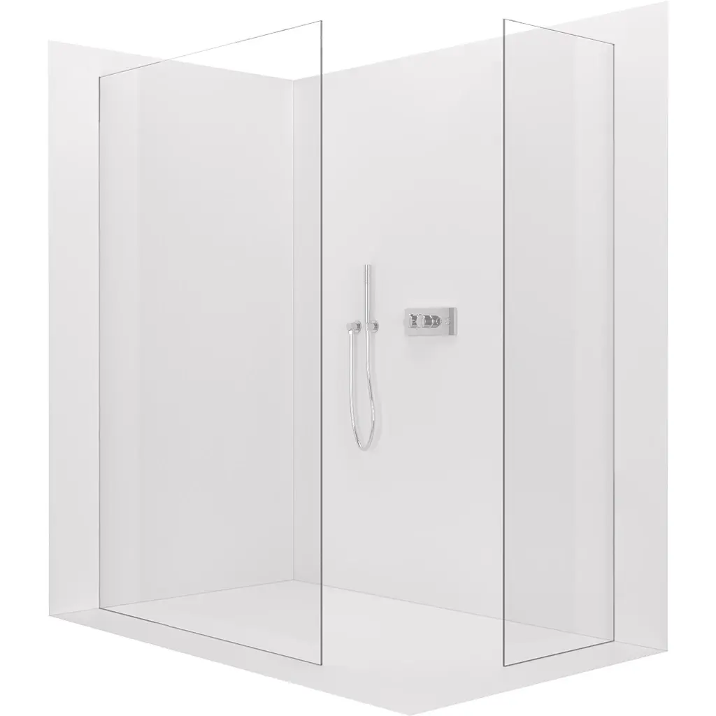 CERANO Sprchová zástěna Walk-in Crystal T L/P 10 mm bezvzpěrový systém chrom, transparentní sklo- 150x130x200 CER-8050BD80485