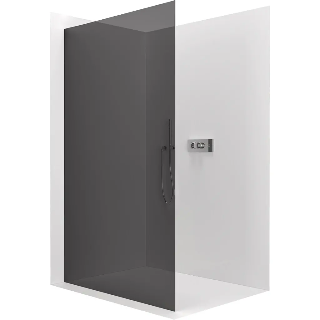 CERANO Sprchová zástěna Walk-in Crystal L/P 10 mm bezvzpěrový systém chrom, grafitové sklo 130x200  CER-8050BD82489