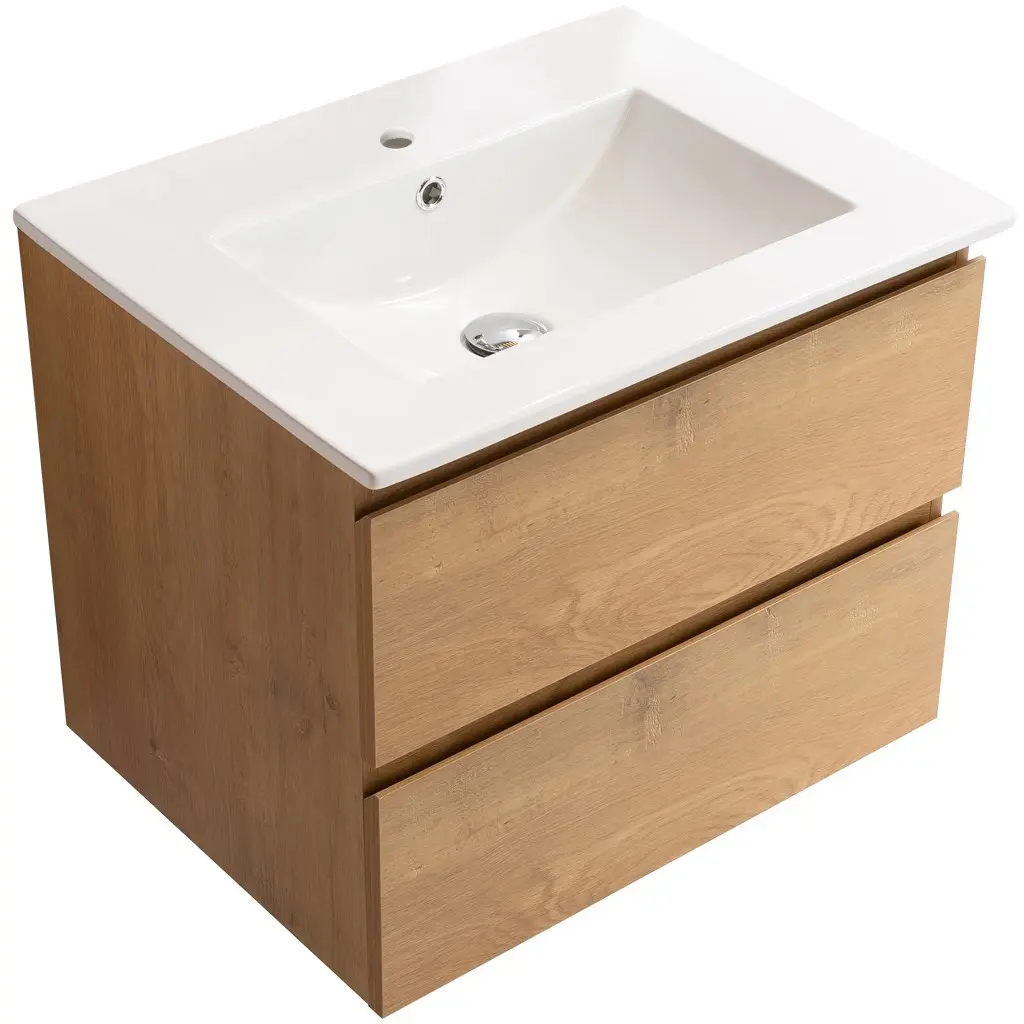 CERANO Koupelnová skříňka Carole + keramické umyvadlo Todo dub medový 71x50x46,5 CER-8050BD82995