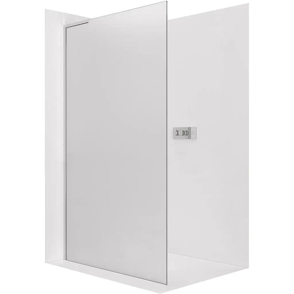 Sprchová zástěna Walk-in Onyx L-levá vzpěra - 8 mm - chrom, mléčné sklo - 60x200 cm