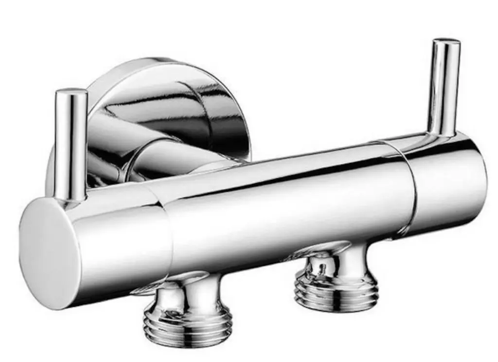 Dvojventil SAT pro přívod vody G1/2 x 3/8 x 3/8 chrom 1209-04-B 1209-04-B