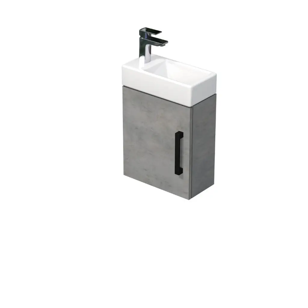 Koupelnová skříňka s umyvadlem SAT Cube Way 40x47,5x20 cm beton mat CUBE320401DCBE CUBE320401DCBE