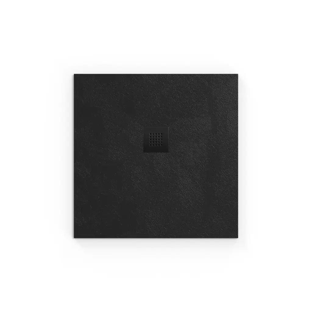 Sprchová vanička čtvercová SAT Alek 80x80 cm litý mramor černá SATALEK80Q SATALEK80Q
