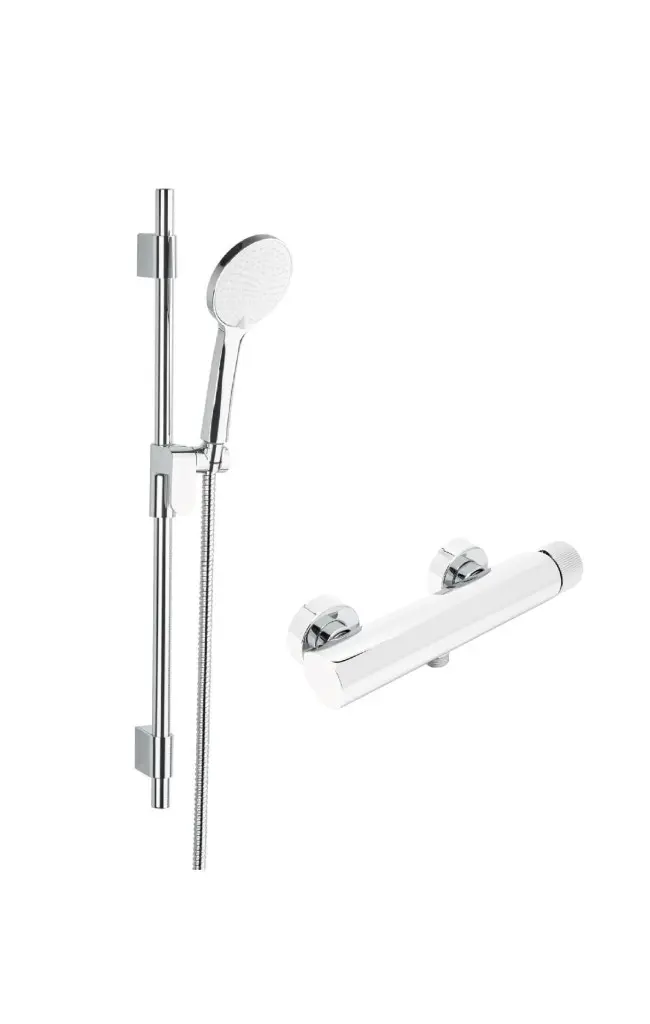 Sprchová baterie SAT Evolution se sprchovým setem 150 mm chrom SATBSEVO268SET SATBSEVO268SET