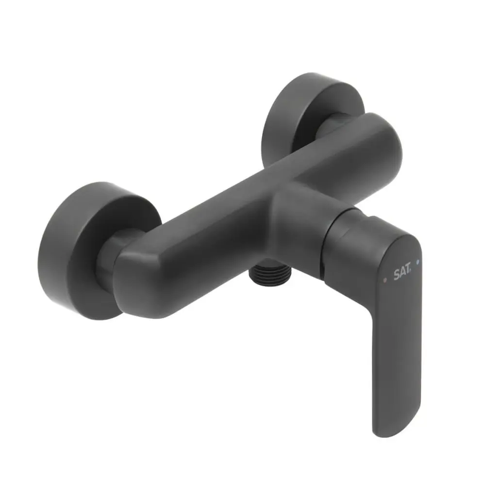 Sprchová baterie SAT Feel bez sprchového setu 150 mm černá matná SATBSFEEL268C SATBSFEEL268C