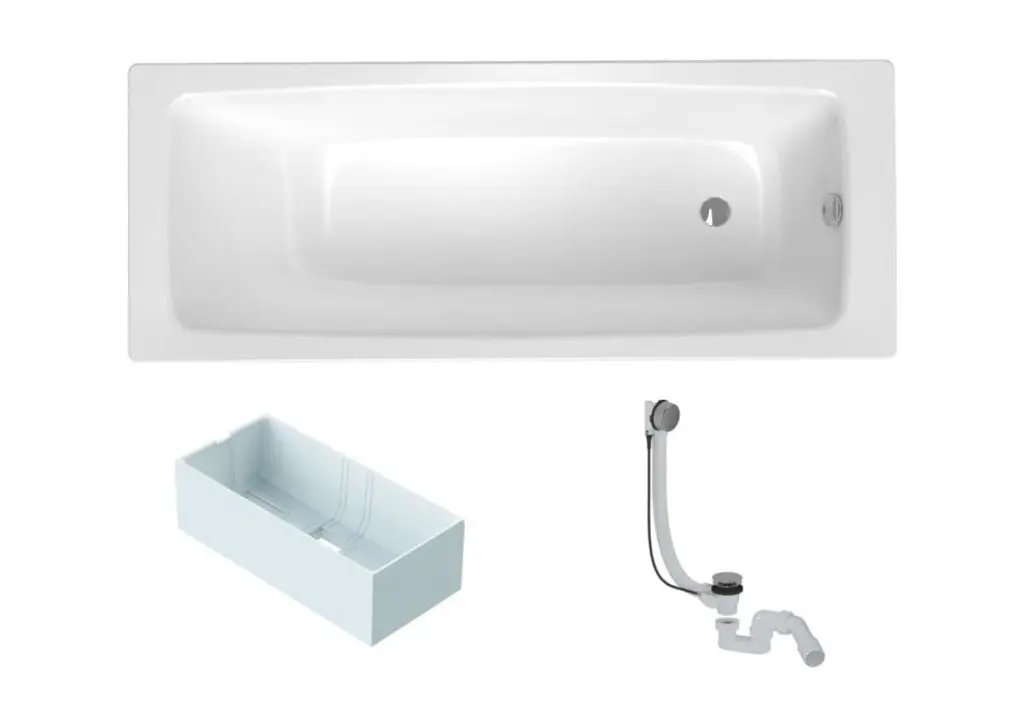 Obdélníková vana SAT Feel 160x70 cm smaltovaná ocel levá i pravá SATBVFEEL1601 SATBVFEEL1601