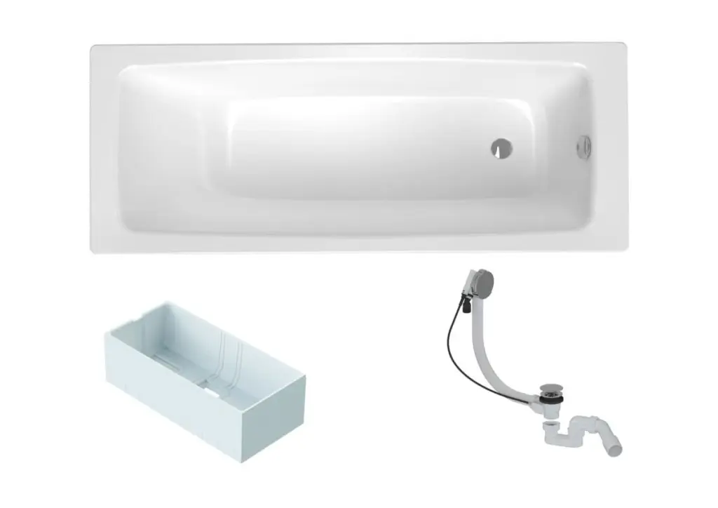 Obdélníková vana SAT Feel 160x70 cm smaltovaná ocel levá i pravá SATBVFEEL1603 SATBVFEEL1603