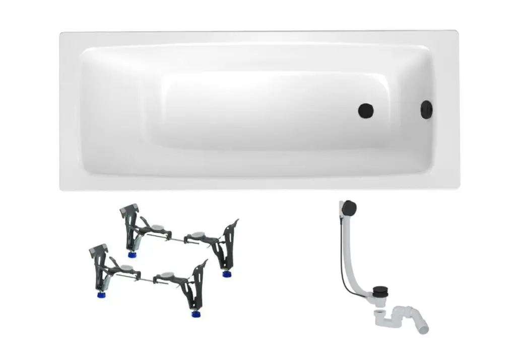 Obdélníková vana SAT Feel 160x70 cm smaltovaná ocel levá i pravá SATBVFEEL1606 SATBVFEEL1606