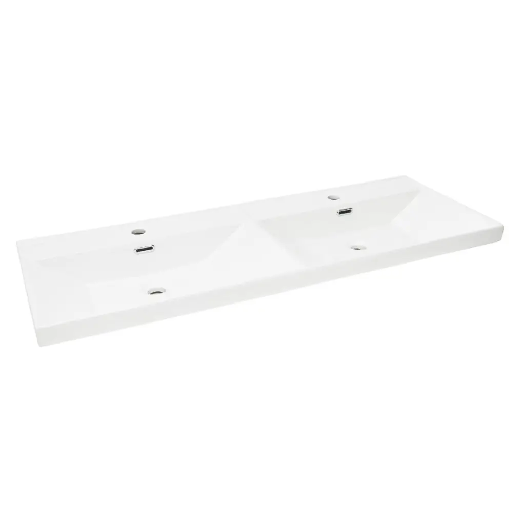 Nábytkové dvojumyvadlo SAT B-Way 121x46 cm dva otvory pro baterii SATBW212046 SATBW212046