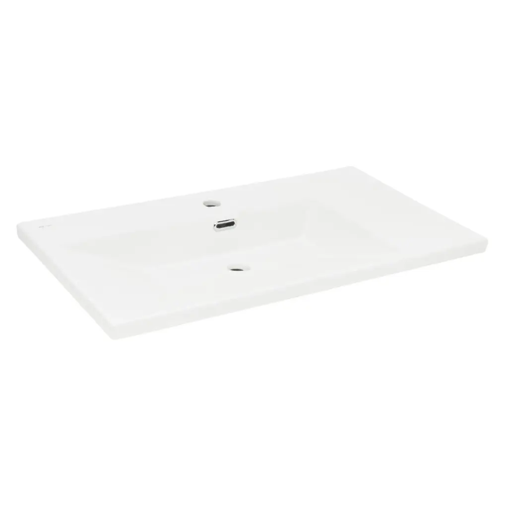 Nábytkové umyvadlo SAT B-Way 81x46 cm bílé matné otvor pro baterii uprostřed SATBWA8046WM SATBWA8046WM