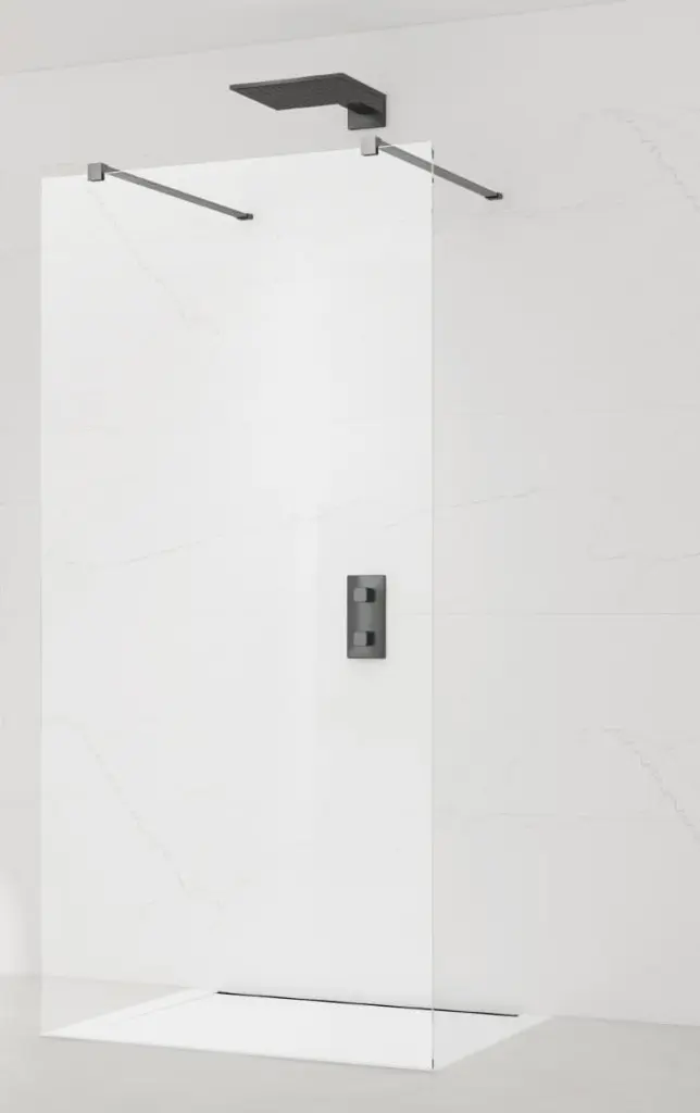 Sprchová zástěna Walk-in 120 cm SAT v barvě profilu Gun metal SATBWI120ZAVGM SATBWI120ZAVGM