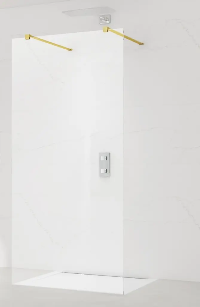 Sprchová zástěna Walk-in 120 cm SAT v barvě profilu zlatá SATBWI120ZAVZ SATBWI120ZAVZ