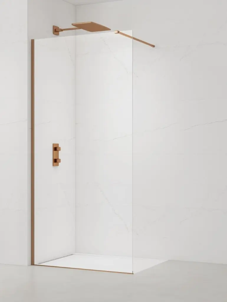 Sprchová zástěna SAT Walk-in 140 cm broušený rose gold SATBWI140PRRG SATBWI140PRRG