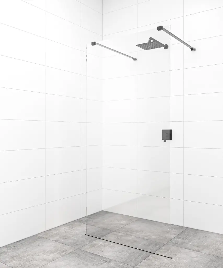 Sprchová zástěna Walk-in 90 cm SAT v barvě profilu černá SATBWI90ZAVC SATBWI90ZAVC