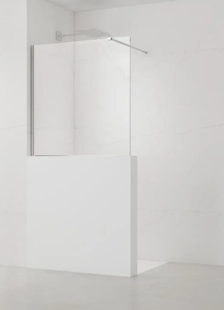 Sprchová zástěna SAT Walk-in 120x100 cm na sníženou příčku chrom SATBWIS120PR SATBWIS120PR