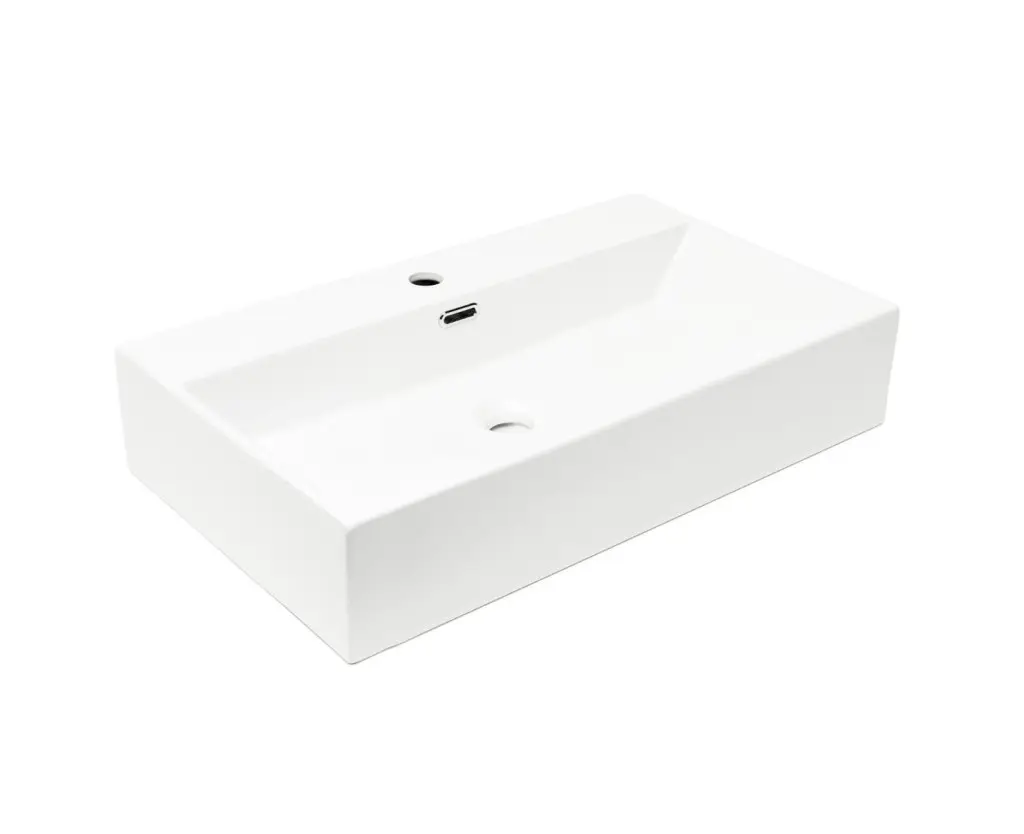 Umyvadlo SAT Cube Way 75x42 cm otvor pro baterii uprostřed SATCW7542 SATCW7542